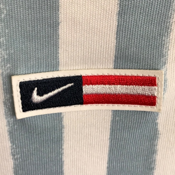 NIKE Striped Knit Cami Dress Sportswear Blue White Women’s Size XL - Picture 7 of 16